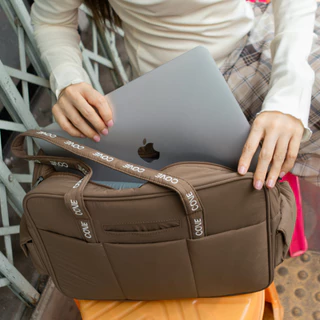 COVE Mailbox Laptop Tote กระเป๋าทรงกล่อง กระเป๋าใส่โน๊ตบุ๊ค / Laptop 15 นิ้ว กระเป๋าสะพายไหล่ ผ้าไนล่อน น้ำหนักเบา