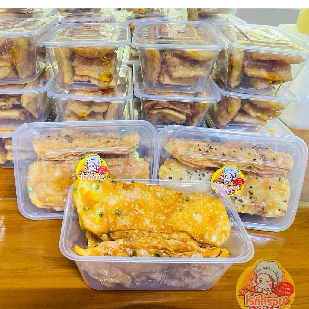 ขนมโรตีกรอบ 100 กล่อง ราคาส่ง รสหวาน หน้าหอม หน้างาคั่ว