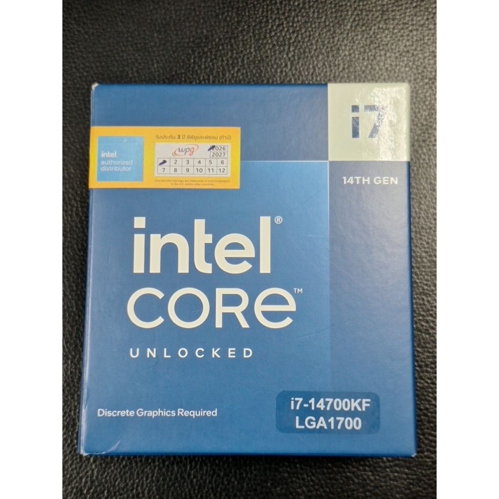 CPUมือ✌️INTEL CORE I7-14700KF - 20C 28T 2.5-5.6GHz (INTEL SOCKET 1700)ประกันยาว