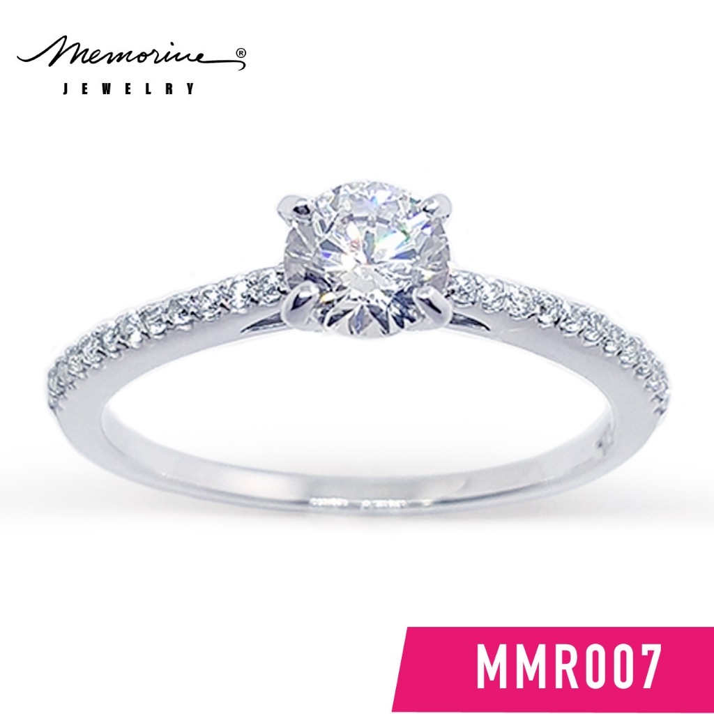 Memorine Jewelry แหวนเงินแท้ 925 ฝังเพชรสวิส (CZ) : MMR007