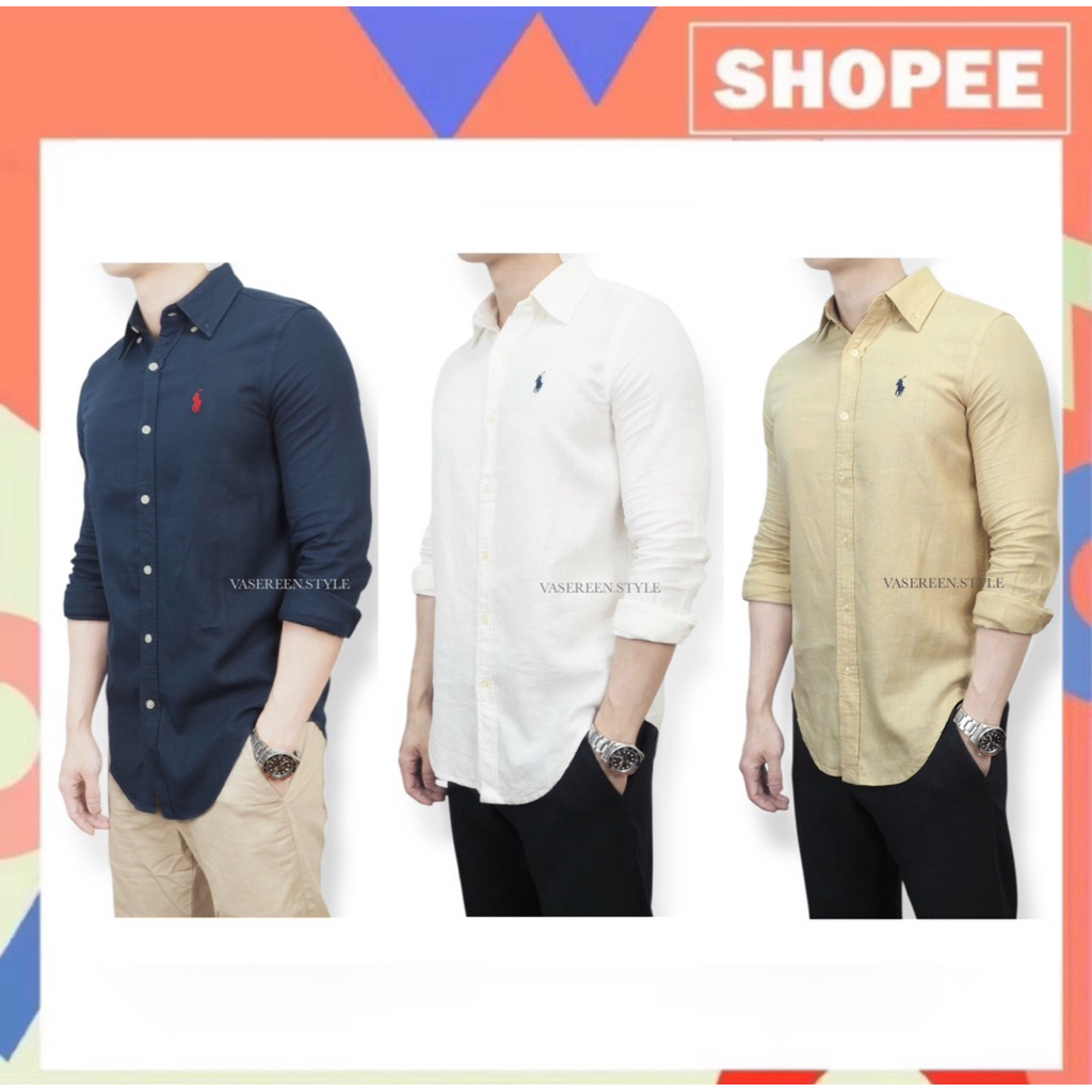 (เสื้อเชิ้ตผ้าลินิน) RL Linen Shirt Pony (Mensize)
