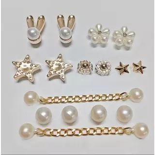 เคาน์เตอร์เดียวกันหลุมรองเท้าโลหะรองเท้าดอกไม้อุปกรณ์ตกแต่ง diy อุปกรณ์เสริมโบว์ถอดเพิร์ลรองเท้าหัวเข็มขัด