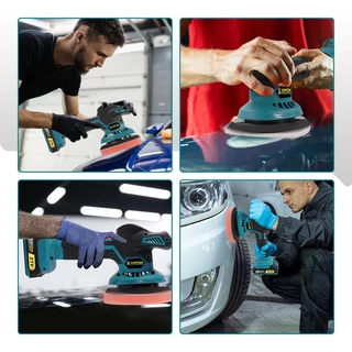 Makita 6 นิ้ว เครื่องขัดสีรถ 999V เครื่องขัดสีรถยนต์ ขัดเงารถยนต์ ปรับได้ 8ระดับ ขัดสี แผ่นขัด 4 แบบฟรี