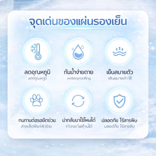 ที่นอนเย็น แผ่นเจลเย็นสำหรับสัตว์เลี้ยง สุนัขแมว ที่นอนน้ำแข็ง ลดความร้อน แผ่นทำความเย็นฤดูร้อน ใช้ได้ทั้งคนและสัตว์เลี้