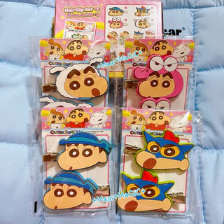 **พร้อมส่ง** (กิ๊บชินจัง แบบเลือกลาย แกะเช็คลายออกจากกล่อง) Hair Clip Set Crayon Shinchan V.2