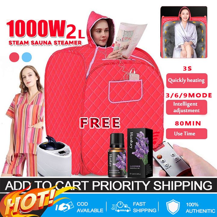 Double Sauna Steambath Portable Foldable Steam Sauna Sweat Box Home Sauna Box Machine Fumigation Box