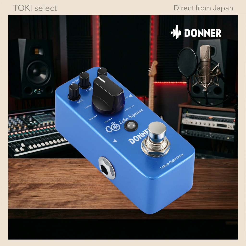 Donner Delay Effect Pedal Guitar Effect 7 Modes True Bypass Echo Square