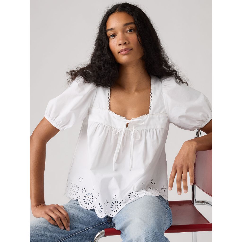 Levi's بلوزة نسائية Darling بتطريز مفرغ — صورة 4