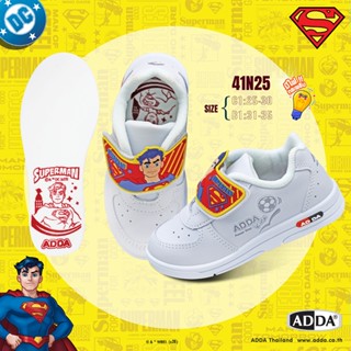 ADDA รองเท้านักเรียนสีขาว ลาย SUPERMAN ลิขสิทธิ์แท้  รุ่น 41…