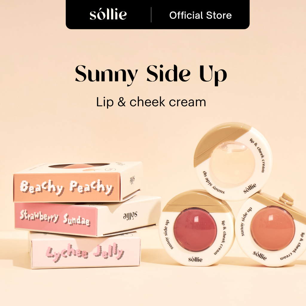 [โปรลดพิเศษ] Sollie Sunny Side Up | Lip & Cheek Tint Cream | โซลลี่ ลิปและบลัชออน ทิ้นท์ เนื้อครีม