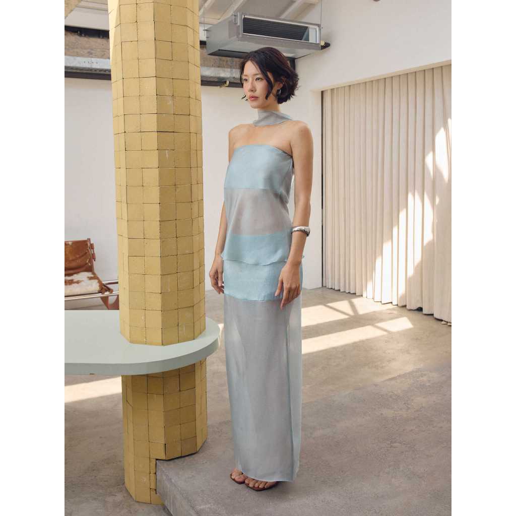 MISS MODERN - The Gallery Bustier เสื้อเกาะอก ผ้าโปร่ง + ผ้าพันคอ