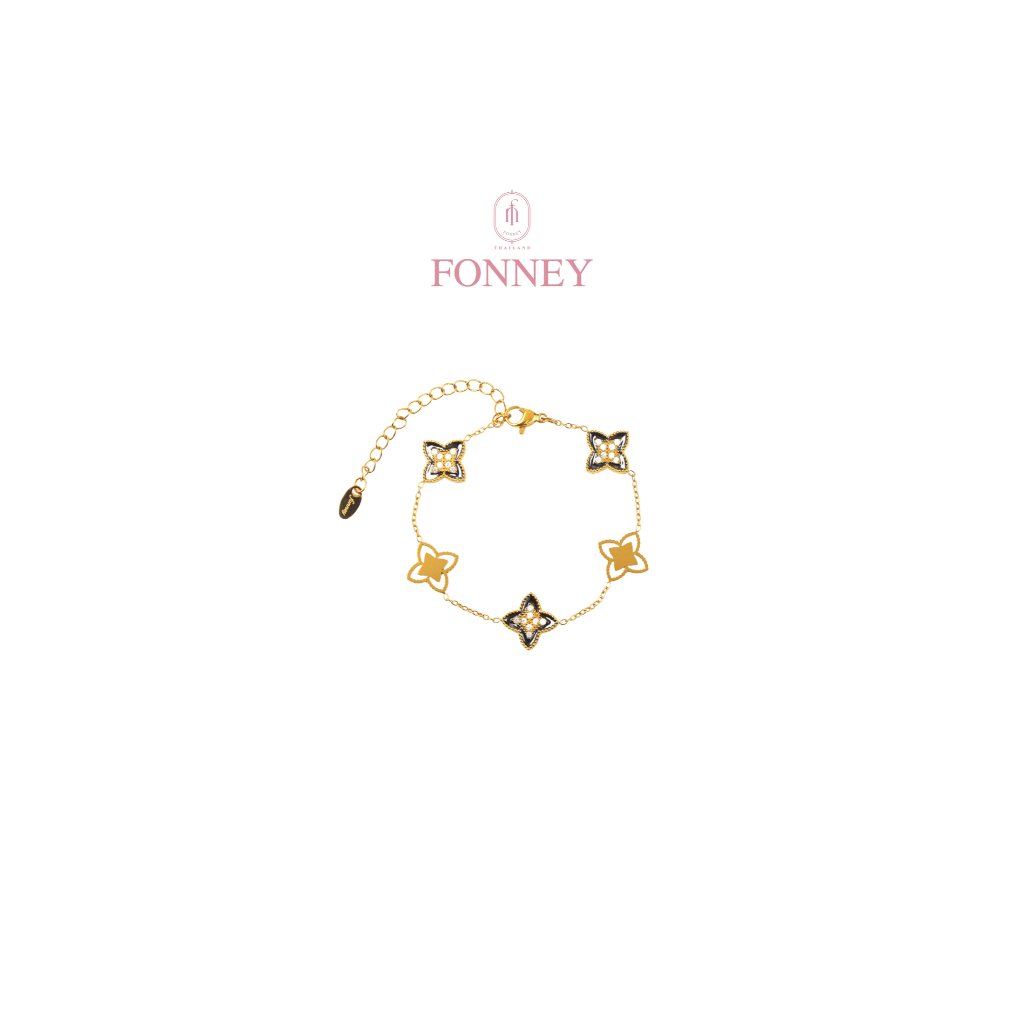 BR-09Fonney สร้อยข้อมือ ไม่ลอก ไม่ดำ ใส่อาบน้ำโดนน้ำหอมได้