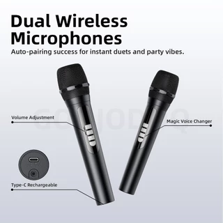 GOOJODOQ Ab4098 ลำโพง Bluetooth 5.3 3600mah ลําโพงพกพา สเตอริโอ 2 ช่อง เสียงเบส พร้อมไมโครโฟน 2 ตัว