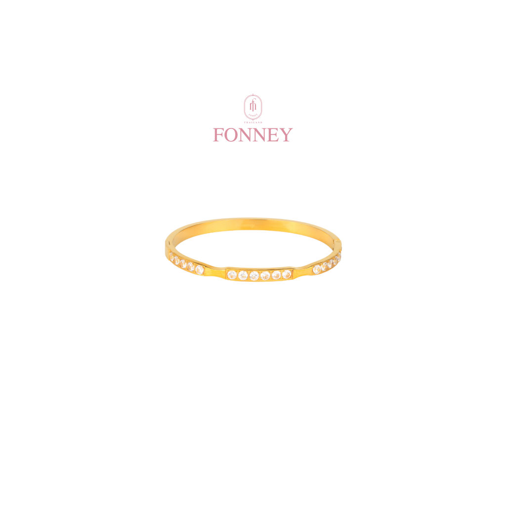 PBL-03Fonney กำไลข้อมือสแตนเลสแท้ ไม่ลอก ไม่ดำ ใส่อาบน้ำโดนน้ำหอมได้