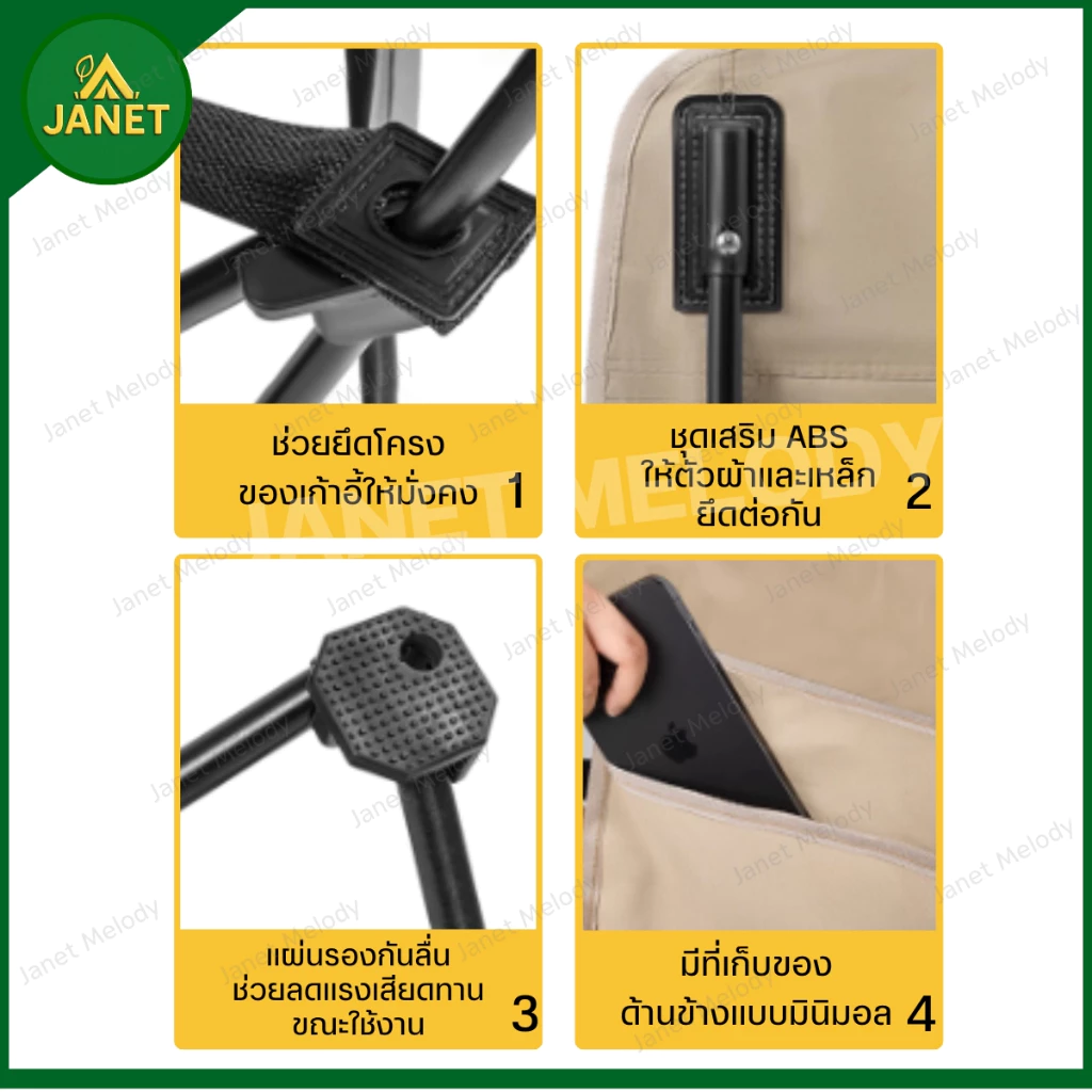 TOP SUN เก้าอี้โซฟา Janet ปรับนอน 4 ระดับ มีที่พักขา thumbnail 6
