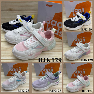 Baoji Kids BJK 128 / 129 / 139 รองเท้าผ้าใบเด็ก บาโอจิ (33-37)  นุ่ม เบา สวมสบาย ลอศ