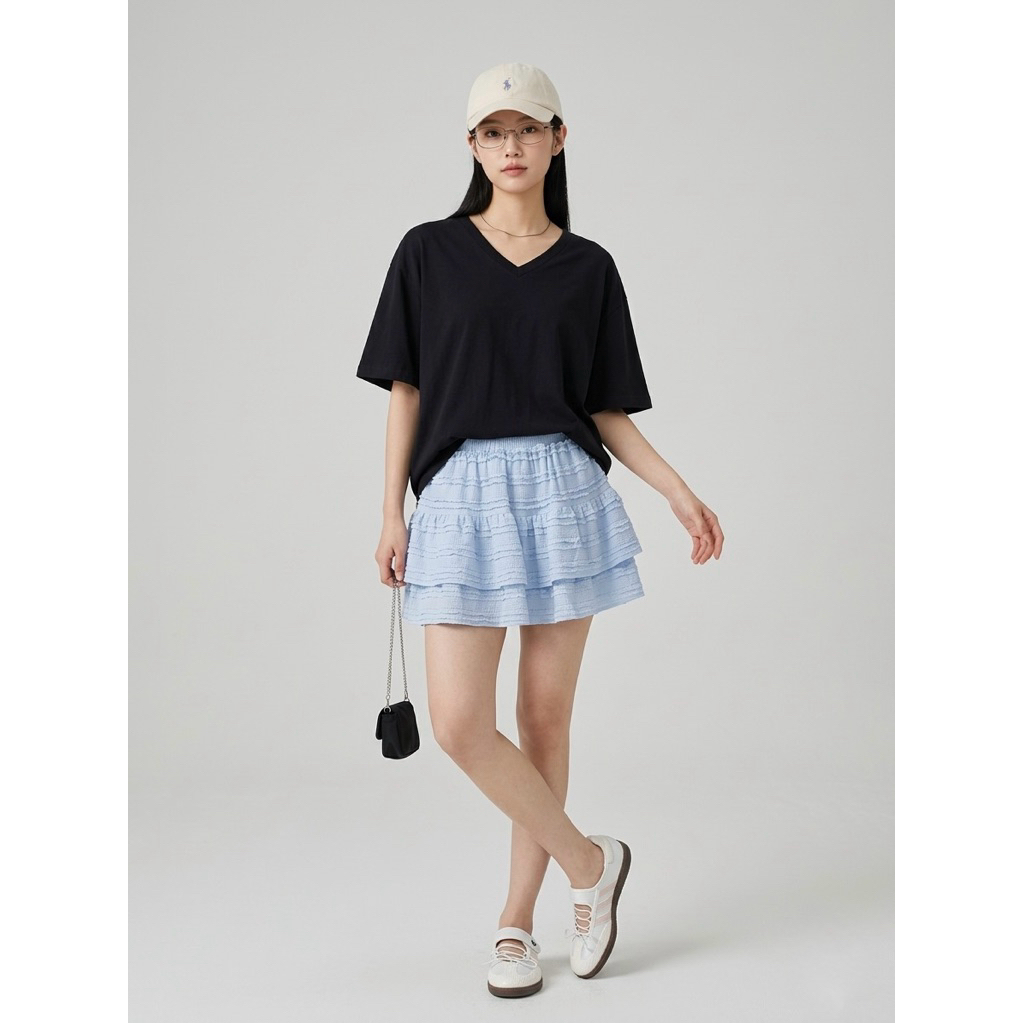 Sister Skirt (soft blue / lavender) ราคา ถูกที่สุด ดีลบีเคเค แกลเลอรีภาพที่ 4