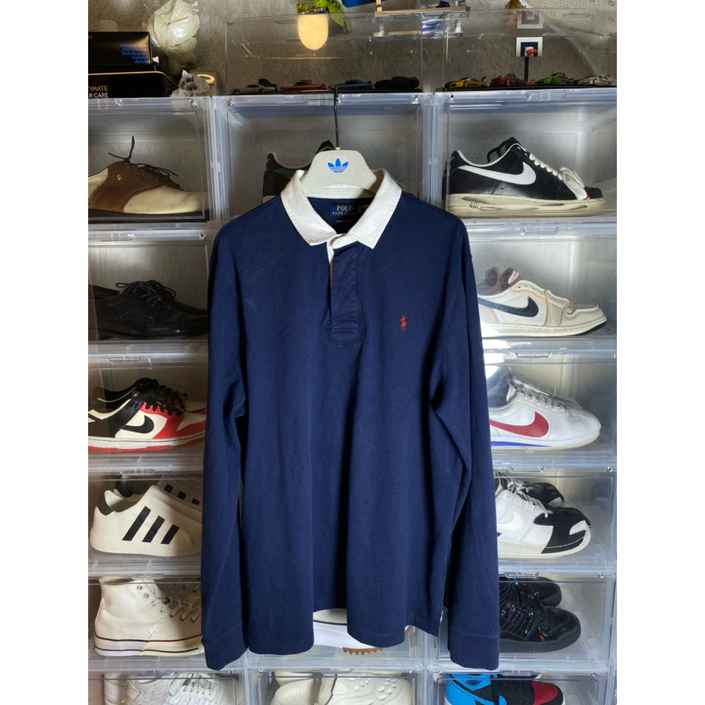 POLO RALPH LAUREN RUGBY NAVY RED PONY