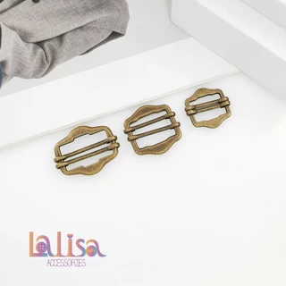 ตัวปรับสายแฟชั่น สำหรับเอี๊ยม เสื้อผ้า และกระเป๋า DIY ดีไซน์วินเทจ alloy buckle HD20-1246