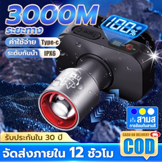【พร้อมส่ง】ไฟฉายคาดหัว ไฟคาดหัว ส่องไกล ไฟคาดหัว LED ส่องกบ เ…
