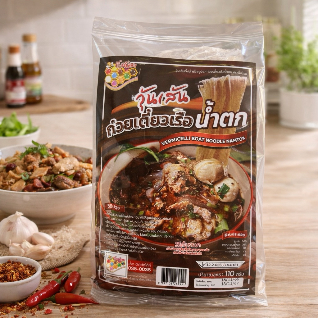 วุ้นเส้นก๋วยเตี๋ยวเรือน้ำตก 110กรัม