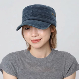 Halo studio พร้อมส่ง🔥หมวกทรงแบนปีกสั้นสีพื้นเรียบ ดีไซน์ทันสมัย ​​ระบายอากาศได้ดี