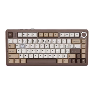 WIRELESS KEYBOARD (คีย์บอร์ดไร้สาย) AULA F75 - BARBIE SWITCH EN/TH RGB BROWN