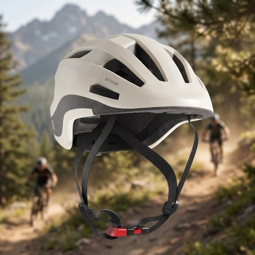 หมวกกันน็อคจักรยานสำหรับปั่นจักรยานในเมือง รุ่น 500 (สีเบจ) BTWIN