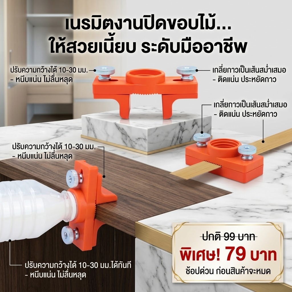 NOTA ที่ทากาวชิ้นงานไม้ 2 รูปแบบ แบบทาแถบปิดขอบ แบบทาแผ่นกระดาน (พร้อมส่ง)