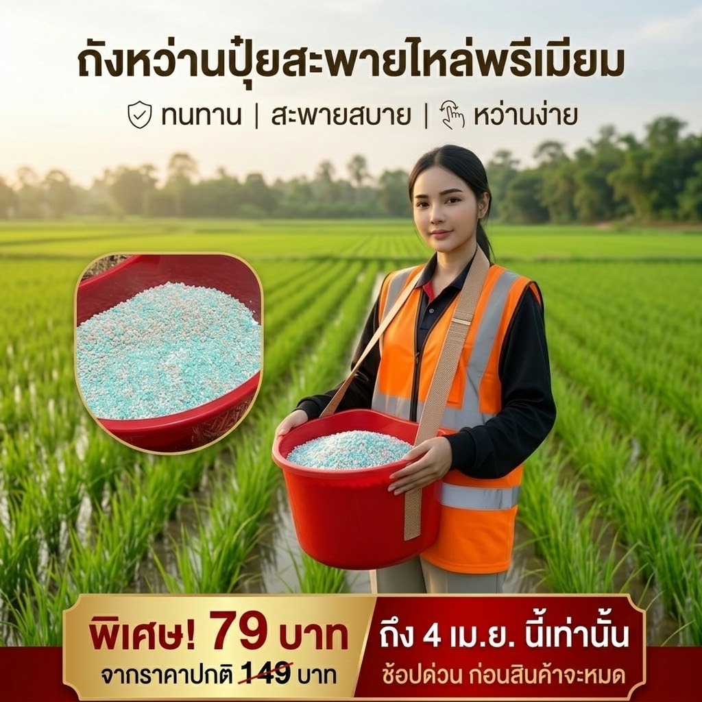 NOTA ถังสะพาย ถังเก็บเกี่ยว ถังใส่ปุ๋ยหว่านเมล็ด (พร้อมส่ง)