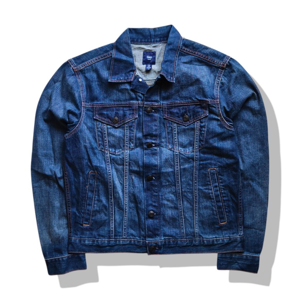 Gap 4 Pockets Denim Jacket(M) มือสอง รอบอก 43”