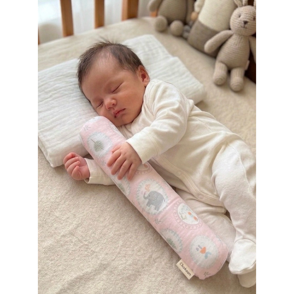 หมอนข้างเด็กแรกเกิด หมอนข้างผ้าCotton กว้าง12cmยาว45cm หมอนข้างเด็กกอดนอน ซักได้