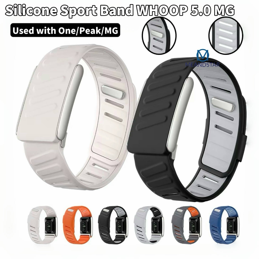 สาย ซิลิโคนสำหรับ Whoop 5.0 สายรัดข้อมือสมาร์ทแบนด์ปรับได้สำหรับอุปกรณ์เสริม Whoop5.0 รุ่น One/Peak/MG(จำหน่ายแค่ตัวสาย)