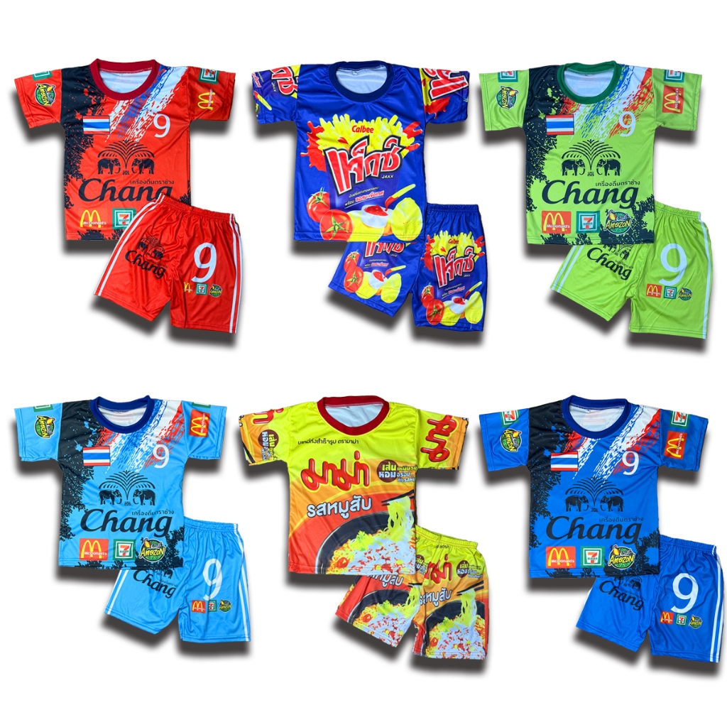 ชุดเด็กผู้ชาย งานผ้ามัน การ์ตูนสุดฮิต Size S-M สกรีนสวยผ้ามัน