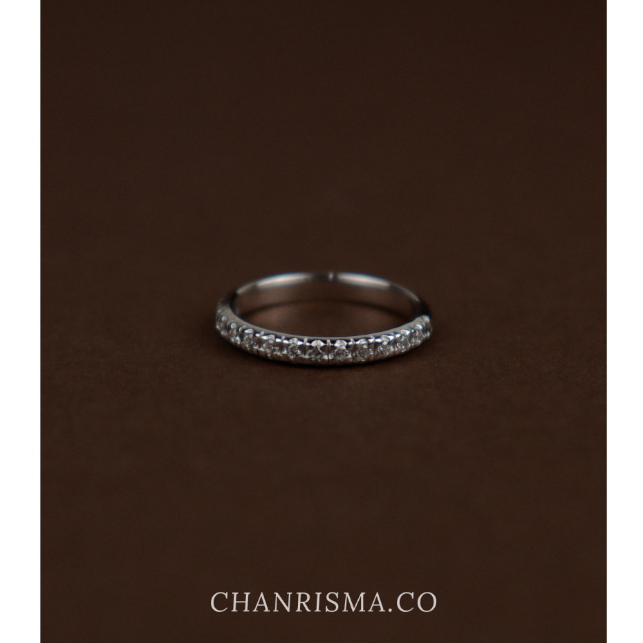 ✅ Chanrisma.Co - Half Eternity Ring   เเหวนเงินเเท้925 Sterling Silver  |  Perfect for everyday wear