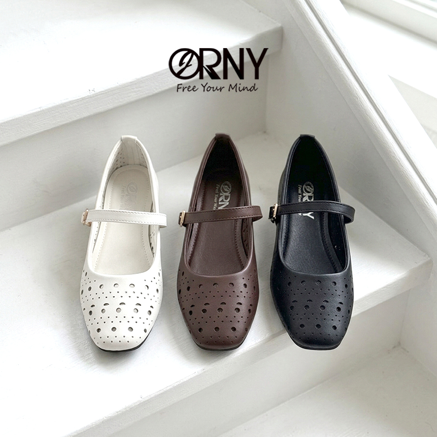 🇹🇭 ส่งจาก กทม. 🇹🇭 OY133 ORNY(ออร์นี่) ®รองเท้าคัทชูลายฉลุ ระบายอากาศ