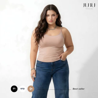 JUBUFASHION เสื้อซับในสายเดี่ยว (ไม่มีฟองน้ำ) เสื้อสาวอวบ ผ้าเรย่อน ใส่สบาย อก35-50นิ้ว ส่งด่วน#481