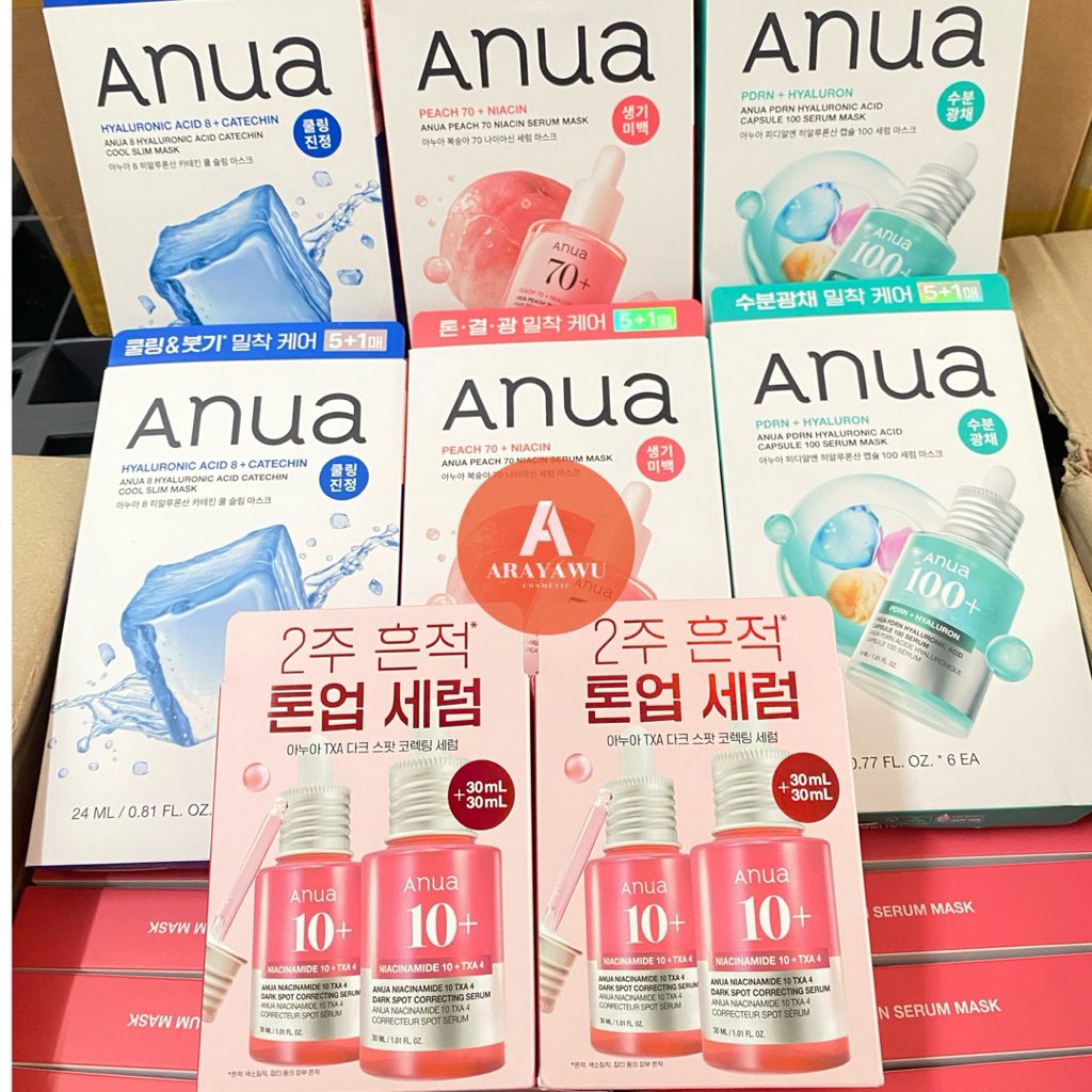 (✅แท้/พร้อมส่ง) Anua Serum Mask / Cool Slim Mask มาส์กน้ำแข็ง / Correcting Serum 💙🩷🧡💚