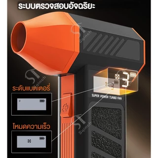 Sqinch พัดลมเทอร์โบเจ็ท 130000Rpm พัดลมพกพา เครื่องเป่าลมไร้สาย มอเตอร์ไร้แปรงถ่าน พัดลมท่อมือถือ ให้แสงสว่าง+ดูดฝุ่นได้