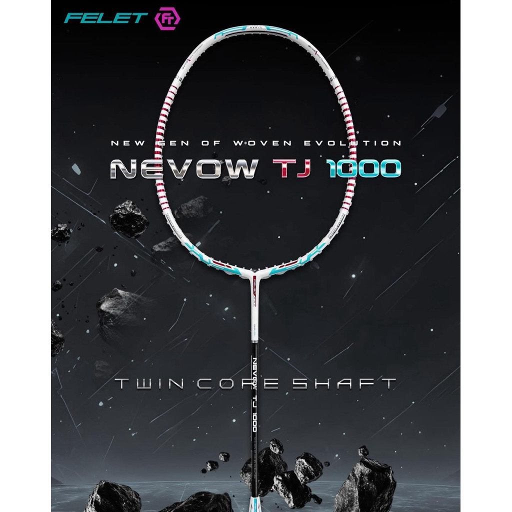 FELET NEVOW TJ 1000 ไม้แบดมินตัน แถมเอ็น(ของFelet Top เกรดญี่ปุ่น) ประกันศูนย์ไทย3เดือน