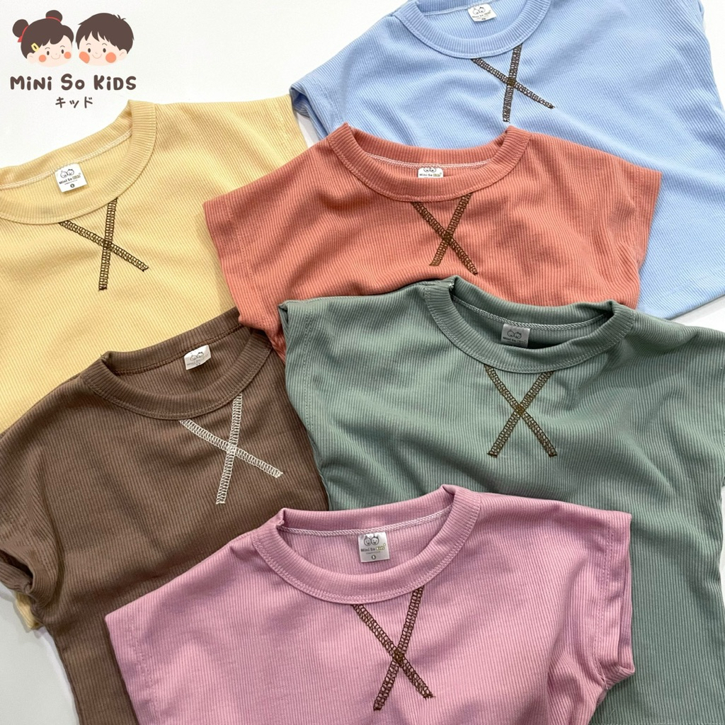 เสื้อยืดโอเวอร์ไซส์เด็ก รุ่นติดกระเป๋า minimal👦🏻👧🏻