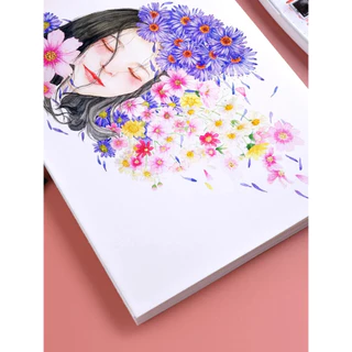 กระดาษสีน้ำเนื้อไม้ 100% สีน้ํา 300 กรัม 32K / 16K / A4 / 8K สําหรับวาดภาพระบายสี 20 ชิ้น