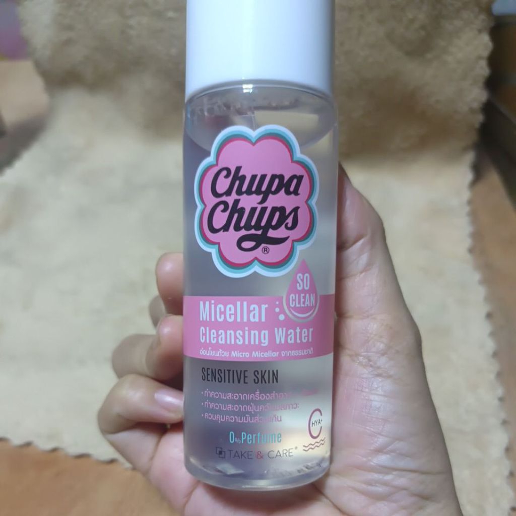 Chupa Chups จูปาจุ๊ปส์ คลีนซิ่ง วอเตอร์ ทำความสะอาดเครื่องสำอาง ฝุ่นควัน มลภาวะ ช่วยฟื้นบำรุงสภาพผิวเสริมความชุ่มชื้น