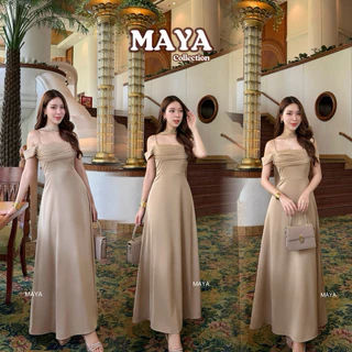 ชุดเพื่อนเจ้าสาว ชุดเดรสออกงานสาวอวบ MAYA G144 ชุดไปงานแต่งานs-3xl