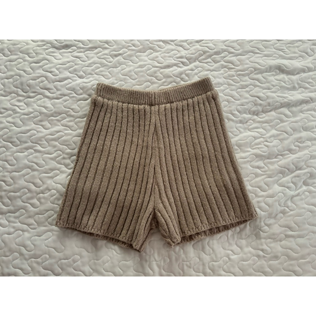 GRL กางเกงขาสั้นผ้าไหมพรมทอลาย แบรนด์ญี่ปุ่นมือสอง