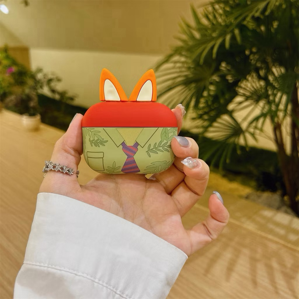 (พร้อมส่ง) สําหรับ AirPods 4 soft matte case การ์ตูนน่ารัก Zootopia Nick 2 AirPods 4