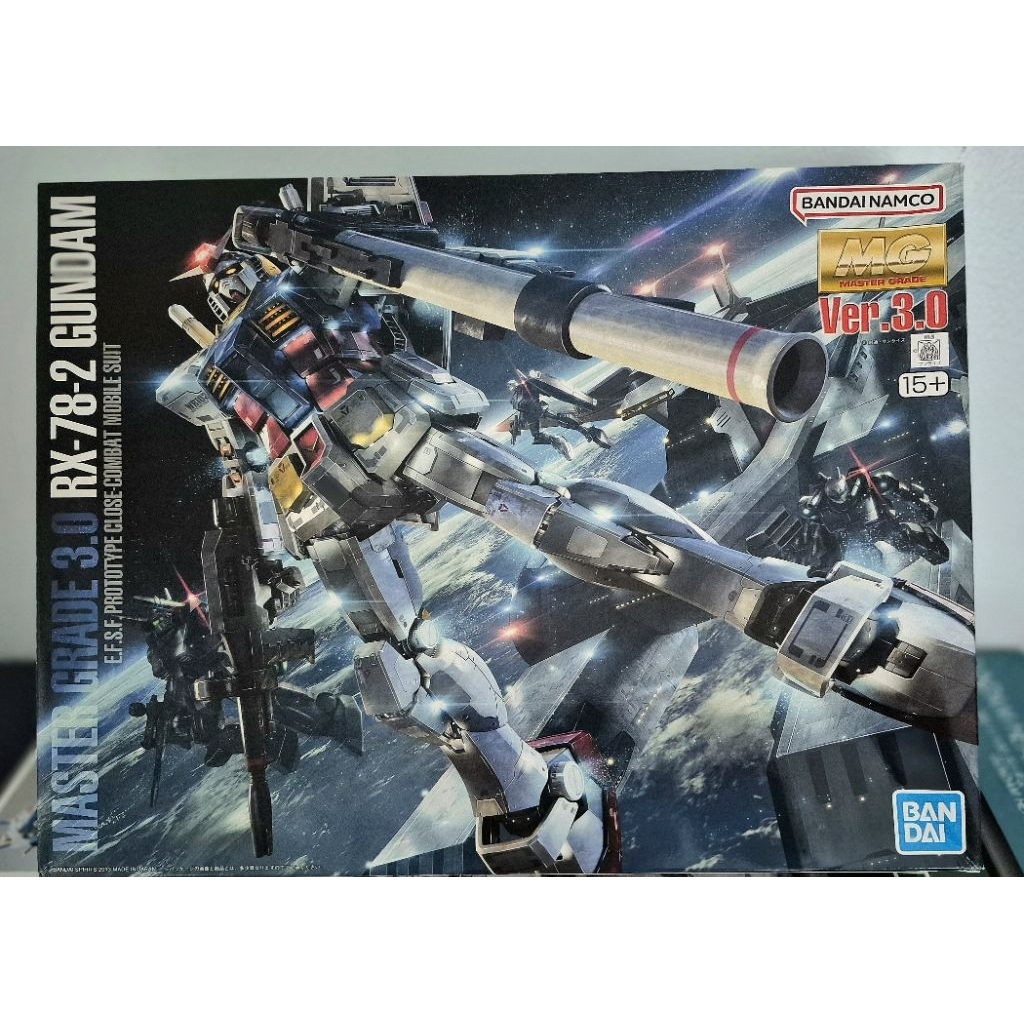 MG RX-78-2 GUNDAM ver 3.0 bandai โลโก้ฟ้า