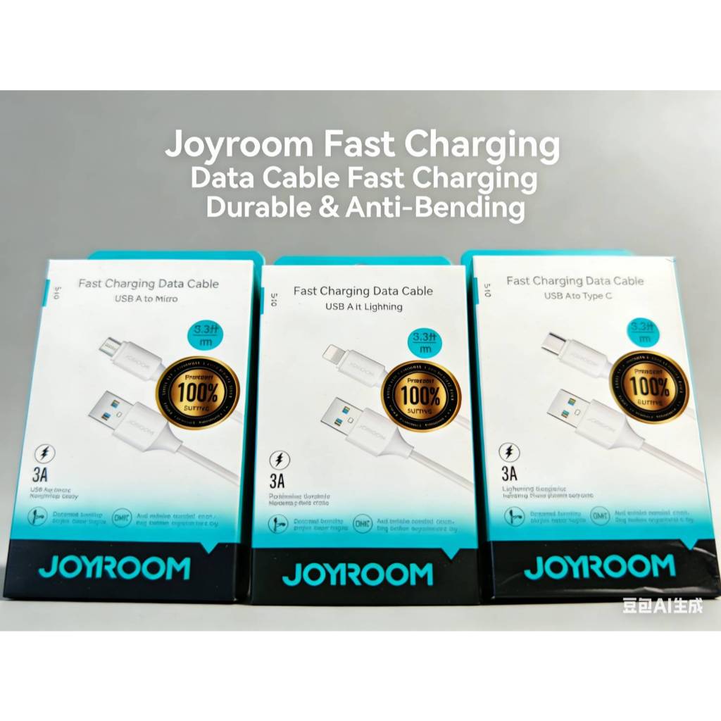 Joyroom รุ่น S-A9 สายชาร์จ DATA CABLE (2.4A/3A)สายยาว1 เมตร ใช้งานได้ทนทาน ราคา ถูกที่สุด ดีลบีเคเค
