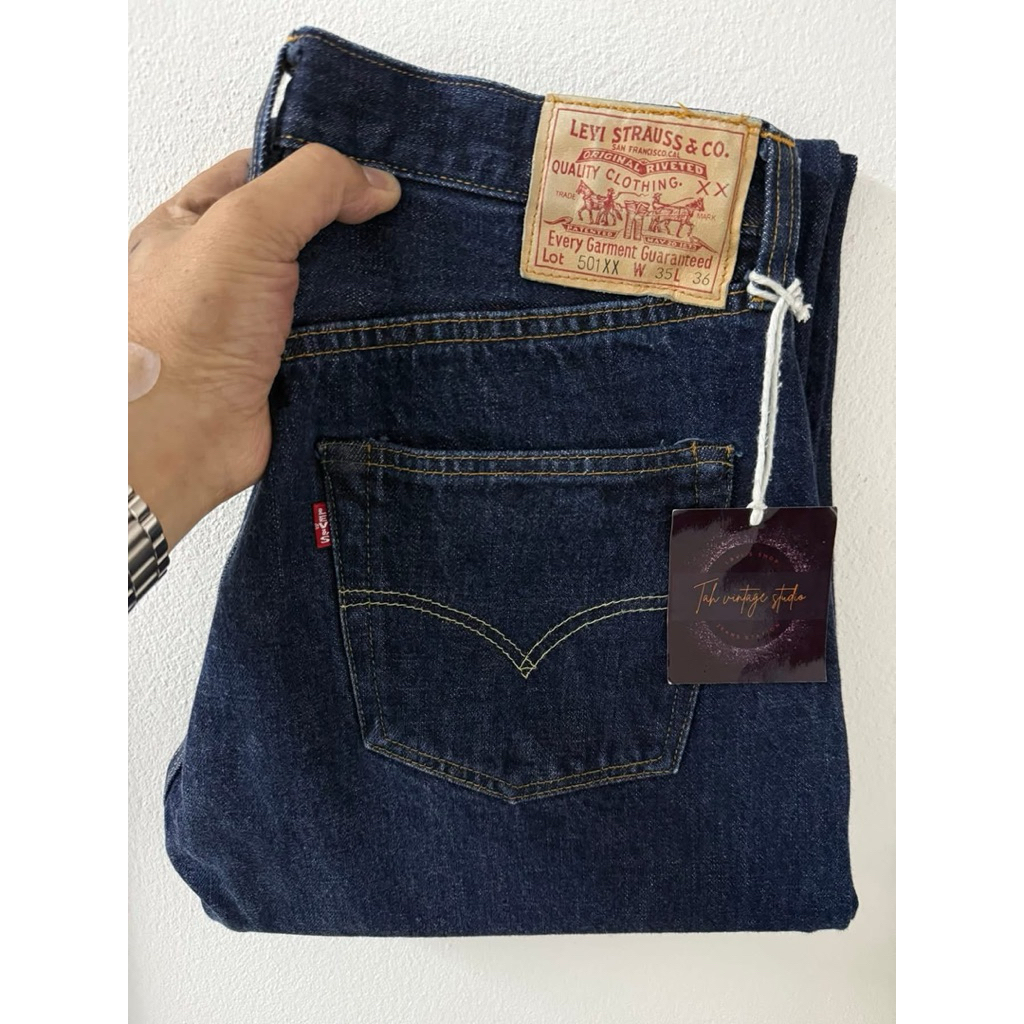 Levi’s 501xx bigE ริมแดง  , LVC 1947 , Made in USA , button 555 , Size W35 L36 (ขนาดจริงดูตรงรายละเอ