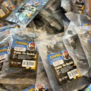 Camel เคเบิ้ลไทร์ หัวหมวก cabletie buckle คลิปล๊อคอเนกประสงค์ สำหรับซ่อมรถ/ยึดสายไฟ ใช้ง่าย ทนทาน!